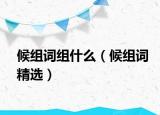 候组词组什么（候组词精选）