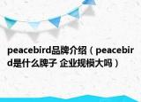 peacebird品牌介绍（peacebird是什么牌子 企业规模大吗）