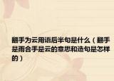 翻手为云用语后半句是什么（翻手是雨合手是云的意思和造句是怎样的）