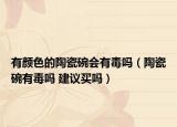 有颜色的陶瓷碗会有毒吗（陶瓷碗有毒吗 建议买吗）