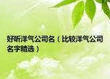 好听洋气公司名（比较洋气公司名字精选）