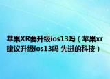 苹果XR要升级ios13吗（苹果xr建议升级ios13吗 先进的科技）