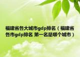 福建省各大城市gdp排名（福建省各市gdp排名 第一名是哪个城市）