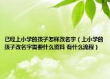 已经上小学的孩子怎样改名字（上小学的孩子改名字需要什么资料 有什么流程）