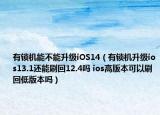 有锁机能不能升级iOS14（有锁机升级ios13.1还能刷回12.4吗 ios高版本可以刷回低版本吗）