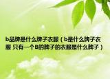 b品牌是什么牌子衣服（b是什么牌子衣服 只有一个B的牌子的衣服是什么牌子）