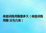 体能训练周期是多久（体能训练周期 分为几类）