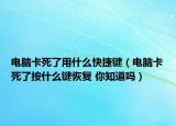 电脑卡死了用什么快捷键（电脑卡死了按什么键恢复 你知道吗）