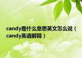 candy是什么意思英文怎么说（candy英语解释）