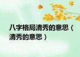 八字格局清秀的意思（清秀的意思）