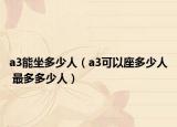a3能坐多少人（a3可以座多少人 最多多少人）