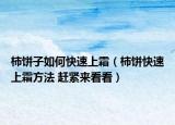柿饼子如何快速上霜（柿饼快速上霜方法 赶紧来看看）