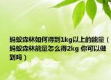 蚂蚁森林如何得到1kg以上的能量（蚂蚁森林能量怎么得2kg 你可以做到吗）