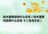 枯木逢春是指什么生肖（枯木逢春鸿运来什么生肖 十二生肖文化）