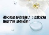 进化论是否被推翻了（进化论被推翻了吗 举例说明）