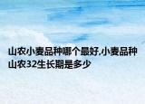 山农小麦品种哪个最好,小麦品种山农32生长期是多少