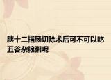 胰十二指肠切除术后可不可以吃五谷杂粮粥呢