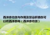 西洋参功效与作用及禁忌肝损伤可以吃西洋参吗（西洋参功效）