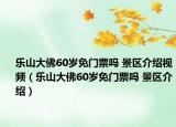 乐山大佛60岁免门票吗 景区介绍视频（乐山大佛60岁免门票吗 景区介绍）