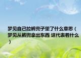 梦见自己拉裤兜子里了什么意思（梦见从裤兜拿出东西 这代表着什么）