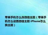 苹果手机怎么改微信主题（苹果手机怎么设置微信主题 iPhone怎么换主题）