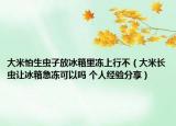 大米怕生虫子放冰箱里冻上行不（大米长虫让冰箱急冻可以吗 个人经验分享）