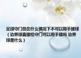 足球守门员在什么情况下不可以用手接球（边界球直接给守门可以用手接吗 边界球是什么）