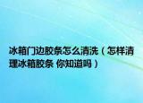 冰箱门边胶条怎么清洗（怎样清理冰箱胶条 你知道吗）
