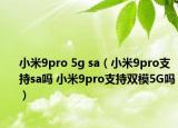 小米9pro 5g sa（小米9pro支持sa吗 小米9pro支持双模5G吗）