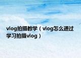 vlog拍摄教学（vlog怎么通过 学习拍摄vlog）