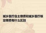 城乡医疗自主缴费和城乡医疗核定缴费有什么区别