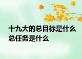 十九大的总目标是什么总任务是什么