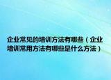 企业常见的培训方法有哪些（企业培训常用方法有哪些是什么方法）