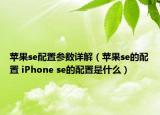 苹果se配置参数详解（苹果se的配置 iPhone se的配置是什么）