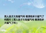 男人鼻子大有福气吗 看清有多大福气了吗图片（男人鼻子大有福气吗 看清有多大福气了吗）