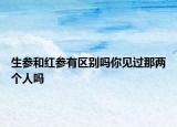 生参和红参有区别吗你见过那两个人吗