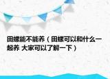 田螺能不能养（田螺可以和什么一起养 大家可以了解一下）