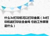 什么3d打印机可以打印金属（3d打印机能打印钛合金吗 它的工作原理是什么）