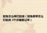 射鱼怎么样打的准（射鱼教学怎么打的准 3个步骤要记牢）