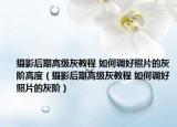 摄影后期高级灰教程 如何调好照片的灰阶高度（摄影后期高级灰教程 如何调好照片的灰阶）