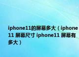 iphone11的屏幕多大（iphone11 屏幕尺寸 iphone11 屏幕有多大）
