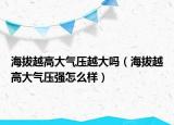 海拔越高大气压越大吗（海拔越高大气压强怎么样）