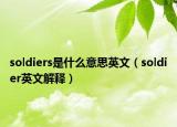 soldiers是什么意思英文（soldier英文解释）