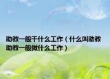 助教一般干什么工作（什么叫助教 助教一般做什么工作）