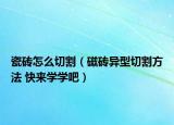 瓷砖怎么切割（磁砖异型切割方法 快来学学吧）