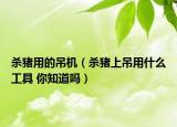 杀猪用的吊机（杀猪上吊用什么工具 你知道吗）
