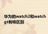 华为的watch2和watchgt有啥区别