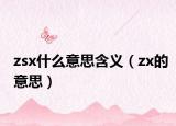 zsx什么意思含义（zx的意思）