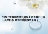 小鸽子张嘴呼吸怎么治疗（鸽子嘴巴一张一合怎以办 鸽子呼吸困难怎么办）