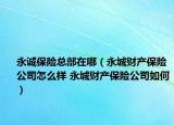 永诚保险总部在哪（永城财产保险公司怎么样 永城财产保险公司如何）